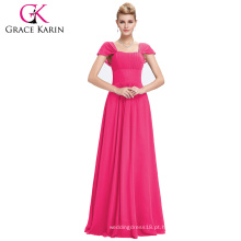 Grace Karin Mulheres Formal Chiffon Long Evening Dress sem mangas Andar Length Evening Party Dresses CL3222